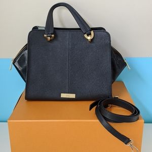Zac Posen Black Handbag with Gold Hardware